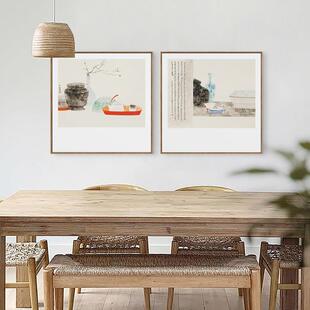 岁月新中式餐厅静物装饰画民宿艺术挂画酒店样板间正方形壁画