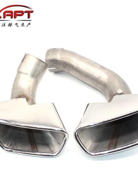 14-17宝*马X528i35i升级改装高配方口方形尾喉不锈钢尾气套件罩