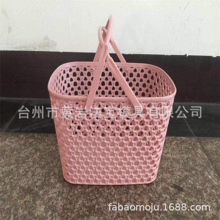 藤条手提篮购物篮蓝子 加厚篮子买菜购物筐塑料框子塑料模具