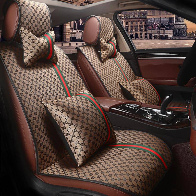 汽车五座免绑坐垫四季通用座垫小车SUV座套透气座套汽车四季垫