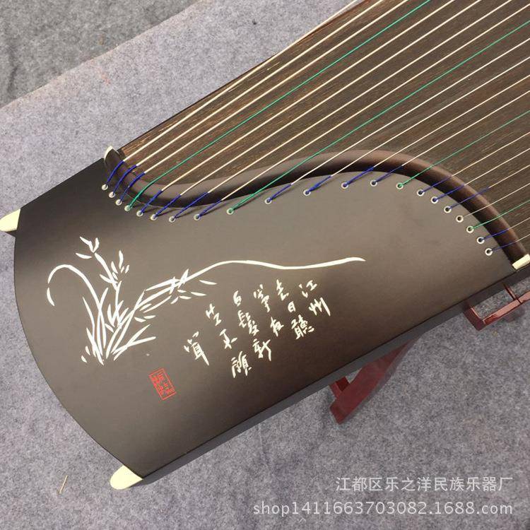 扬州古筝楠木刻字兰花款教学/普及/演奏级古筝混批