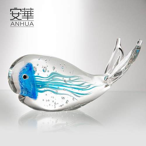 安华创意艺术玻璃摆件现代简约高端装饰品精致工艺品