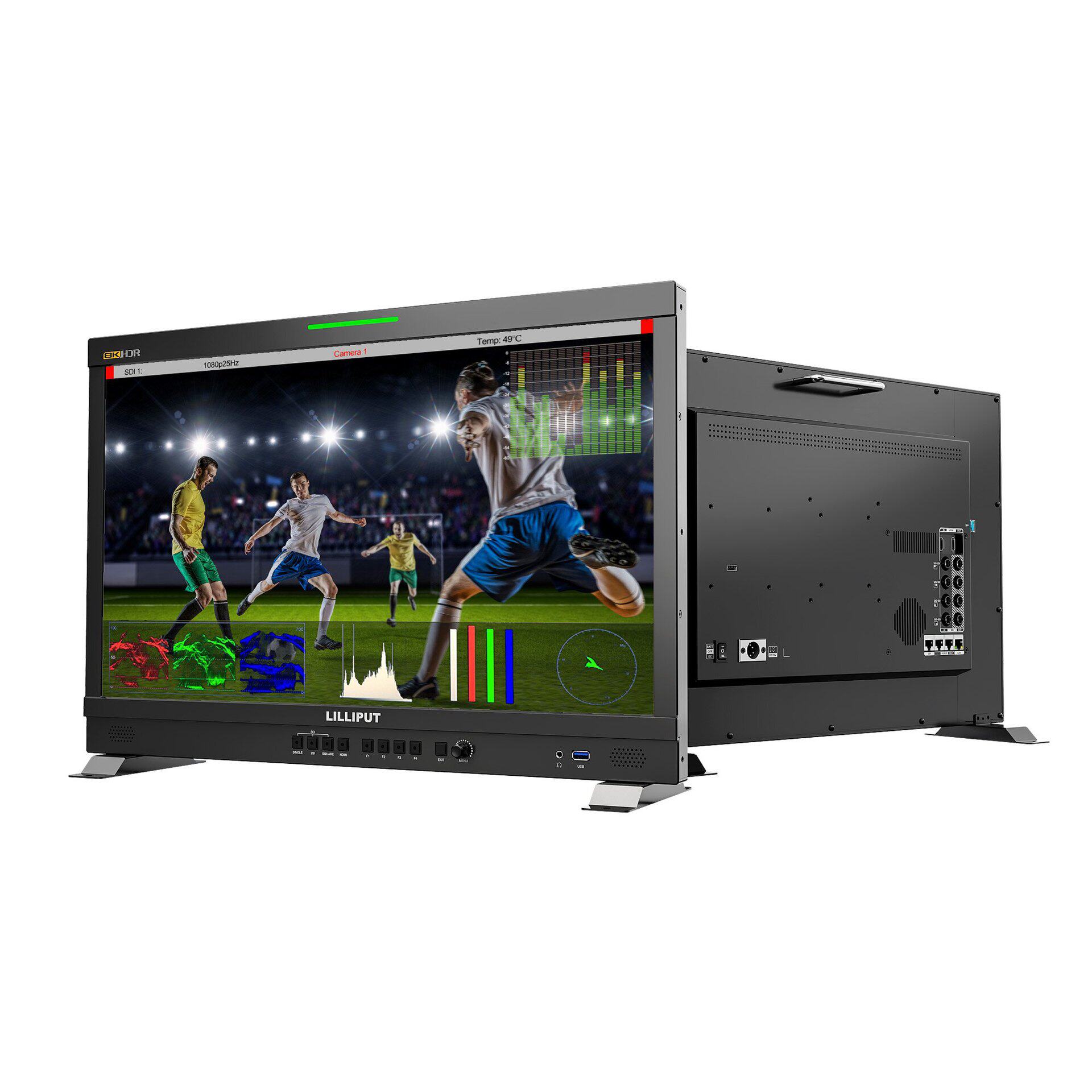 利利普23.8寸8K演播室&后期制作监视器四路12G-SDIQ23-8K