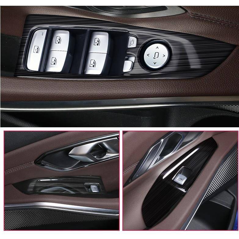 适用2020款宝马3系玻璃升降开关装饰贴3系g28扶手面板内饰改装