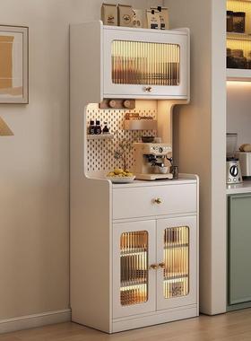 2025实木餐边柜家用一体靠墙厨房橱柜现代简约小户型储物柜窄柜