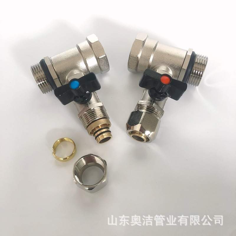 地暖分水器加一路分集水器1路全铜一体地热单路大流量加厚