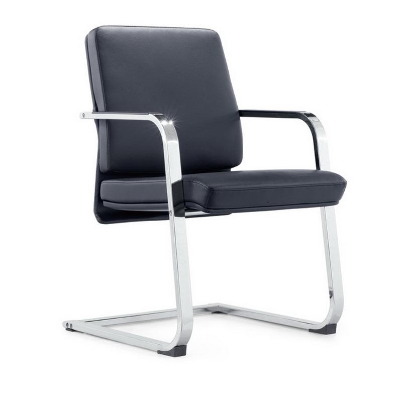 众晟办公家具皮制弓形会议椅班前椅接待椅商务洽谈椅员工办公椅子