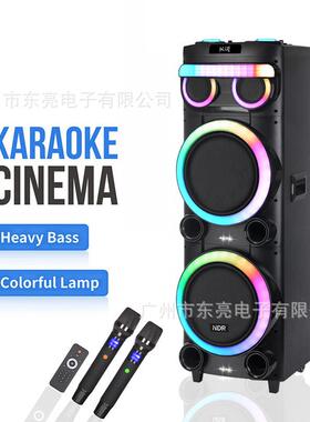 NDR-21280外贸新款超大功率100W高低音12V/14AH电瓶手推车音箱