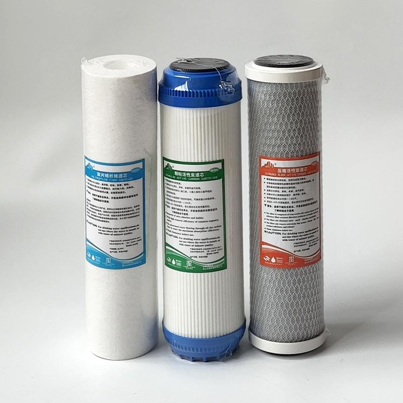 总馨10英寸cto压缩活性炭滤芯颗粒活性炭过滤芯gac十寸PP棉滤芯