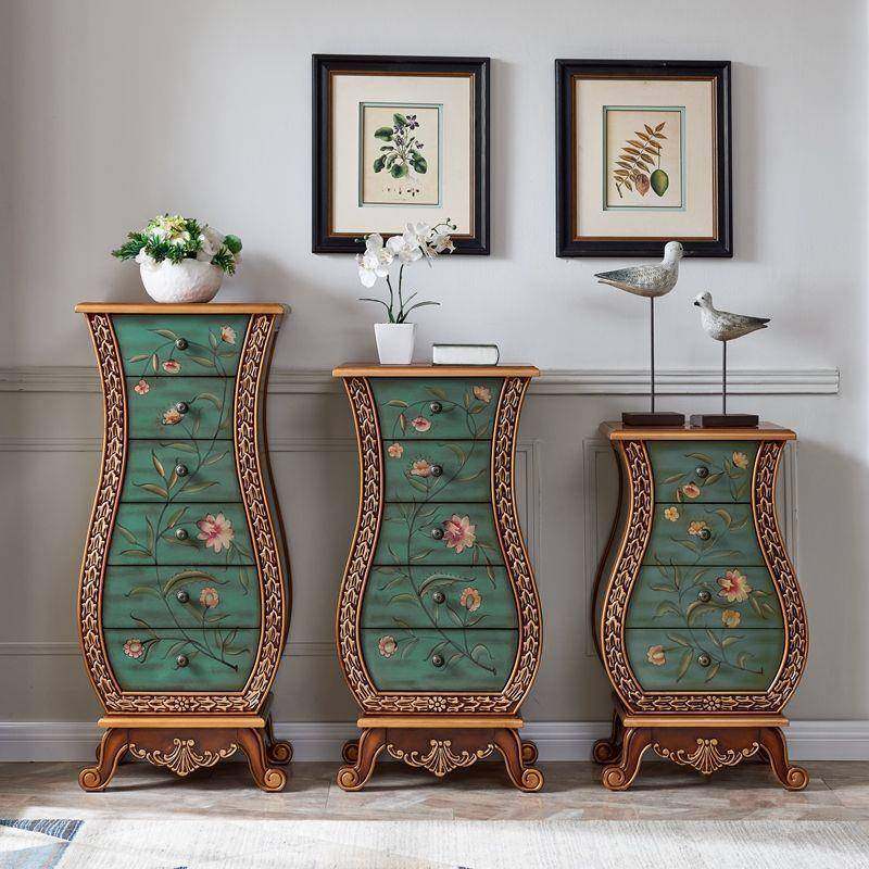 欧式三四五斗柜装饰柜收纳柜实木储物柜美式抽屉柜彩绘储物柜整装,电子/电工,接线端子,淘宝优惠券,粉丝福利购,淘宝优惠卷