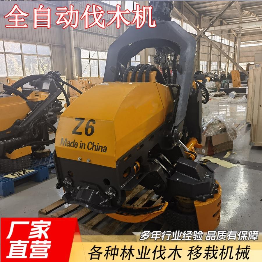 林场作业全自动伐木机液压砍树机挖机属具自动伐树抱夹锯