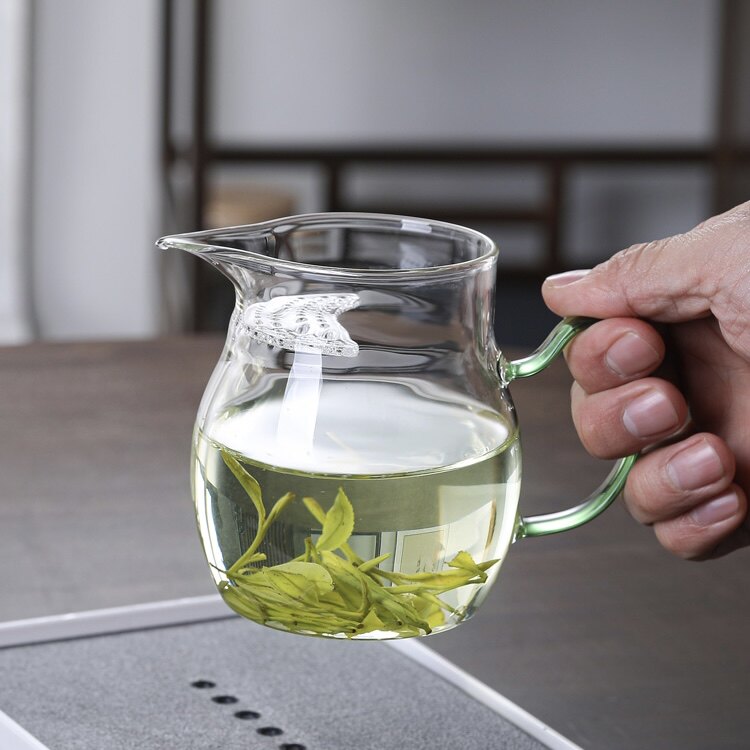 加厚玻璃公道杯茶漏一体大容量分茶器绿茶泡茶杯过滤耐热茶具高档