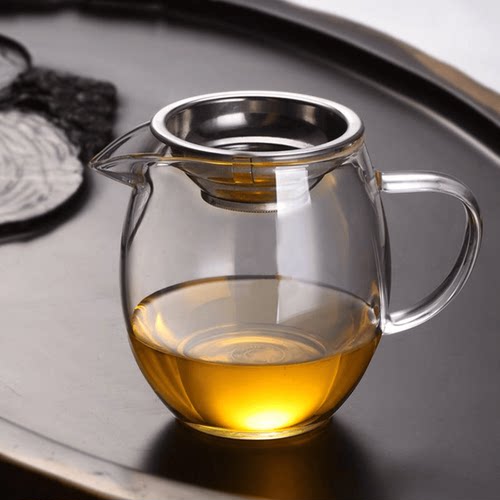 厂家直销耐热加厚玻璃四方公道杯带茶漏茶海功夫玻璃茶具分茶器