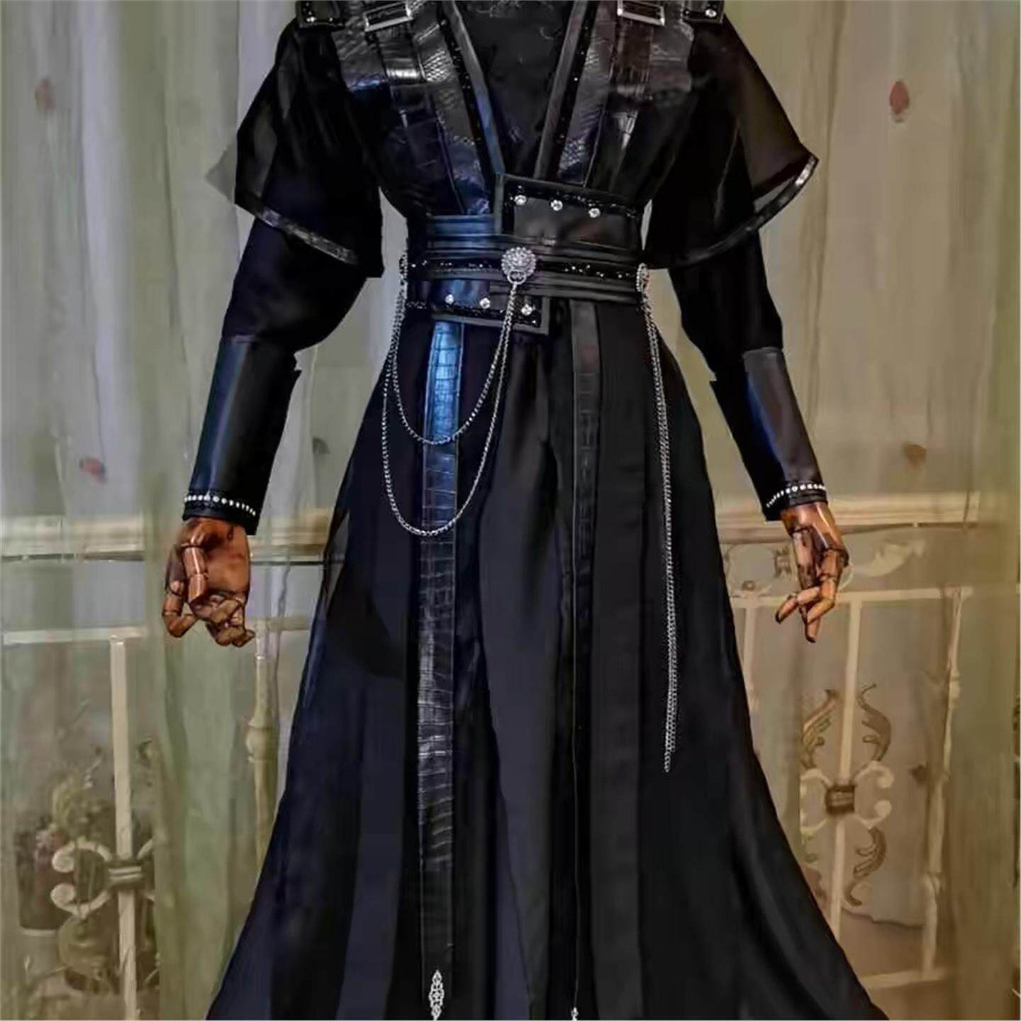 墨燃cos服古装黑瞎子萧策长庚顾昀周晖劲装黑水贺玄cosplay古风