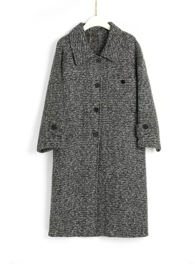 【原1399丨人字纹雪花呢重工大衣】1455g秋冬大衣#4AM599-27027