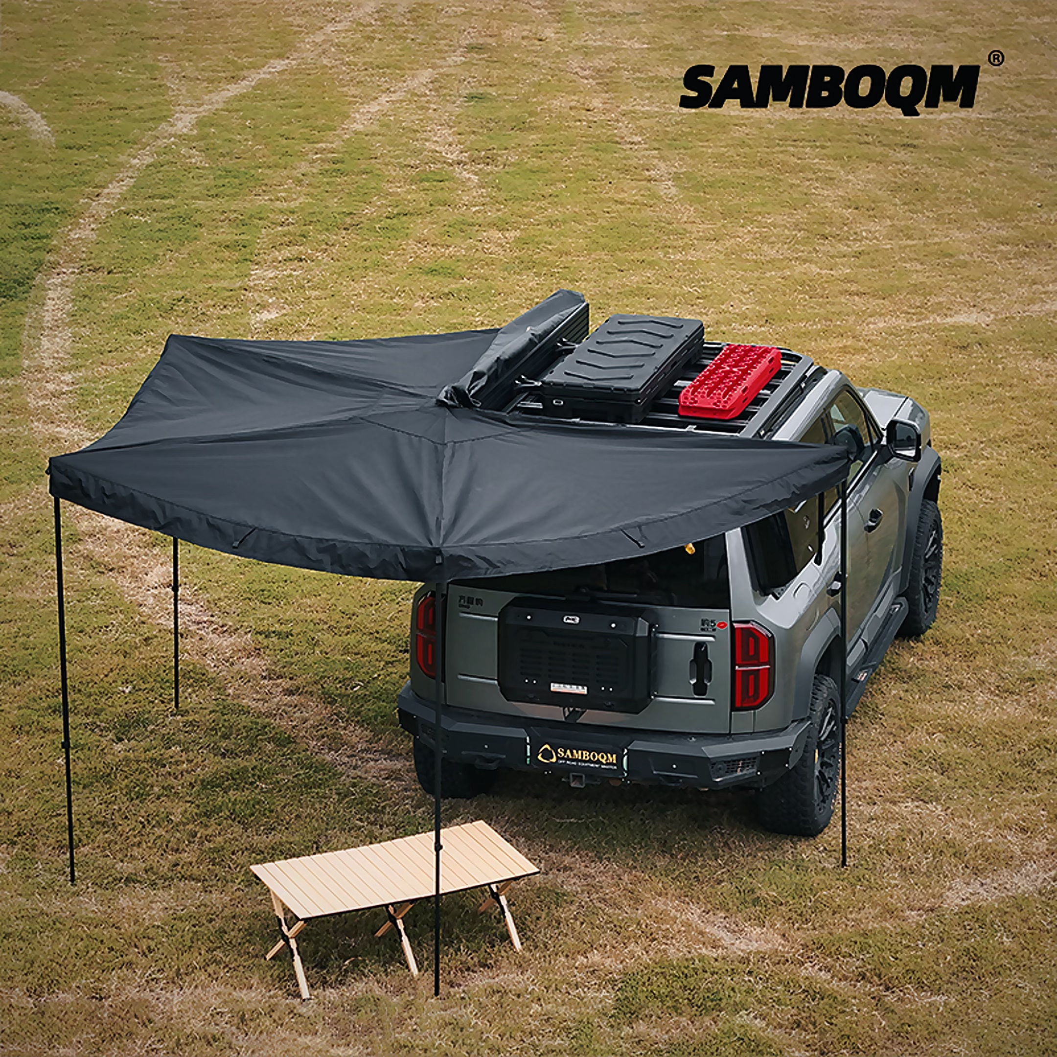 SAMBOQM山步曲车边帐篷侧帐suv汽车边幕边帐270度车边帐篷侧帐