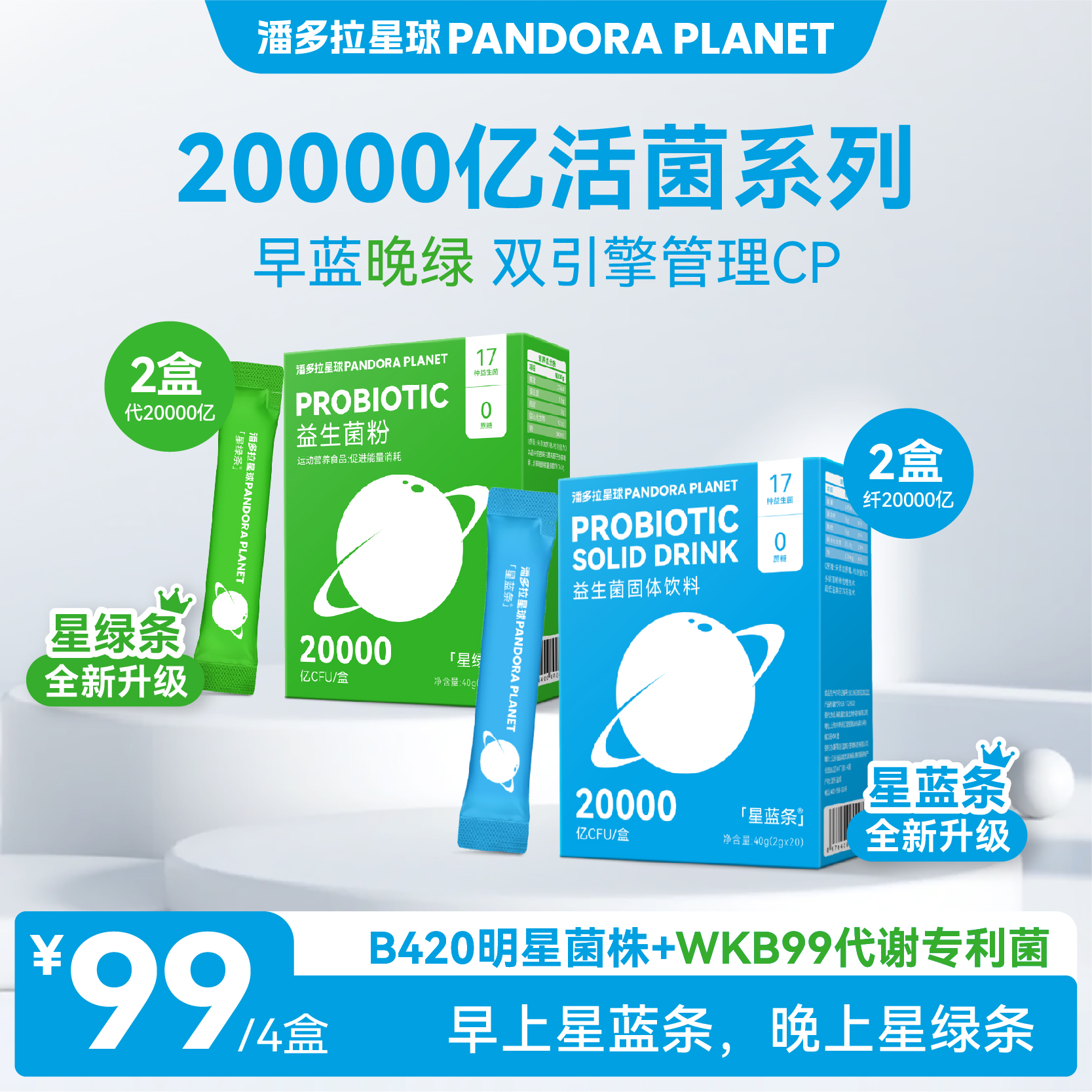 潘多拉星球早蓝晚绿2万亿益生菌
