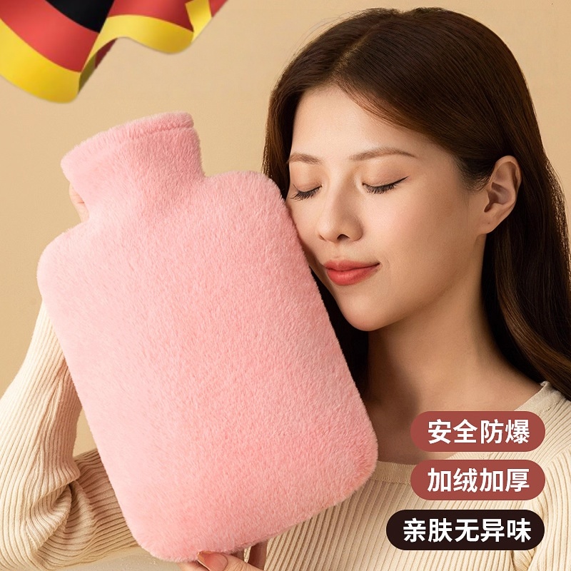 热水袋注水加厚防爆暖腰热敷宫腹肚子暖手宝大小号女学生毛绒可爱