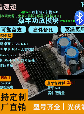TPA3116数字功放板100w单声道可订制20M0w车载功放低音炮多声道