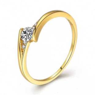 Rings Gold Real Ring Wedding Set 推荐 Woman