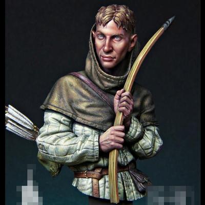 1/12树脂胸像人物半身模型长弓手阿金库尔GK白模手办X458