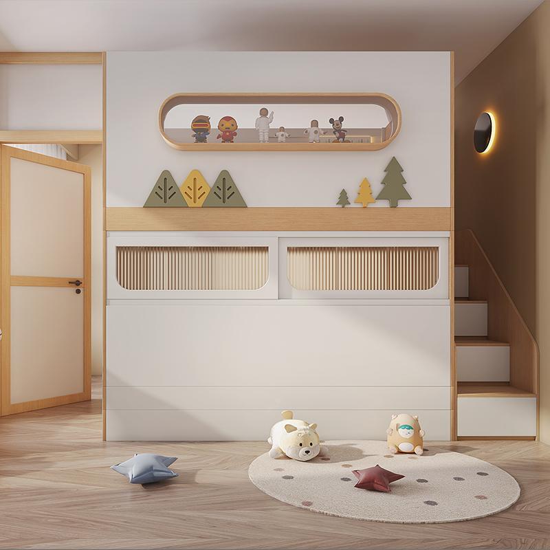 姐弟S型上下铺小户型一房变两房三床互不干扰双人1.5分隔断上下床