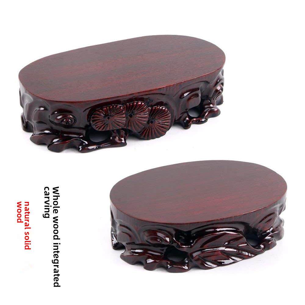 实木根雕奇石花瓶底座摆件泰山石头佛像木托盆景鱼缸可挖槽托架