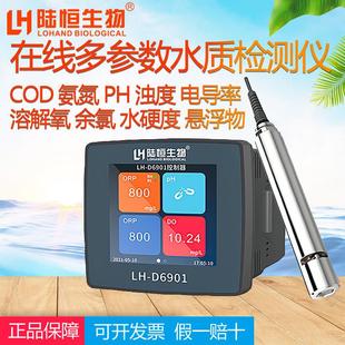 陆恒生物水质线上监测仪余氯ph计检测仪溶解氧分析仪COD氨氮测定
