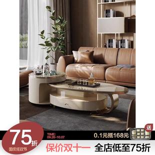 轻奢极简奢石岩板多功能移动烧水壶一体茶台 小茶桌客厅家用意式
