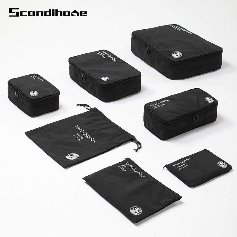 POTRAVEL旅行收纳袋出差整理包分装防水行李衣服鞋子内衣出国套装