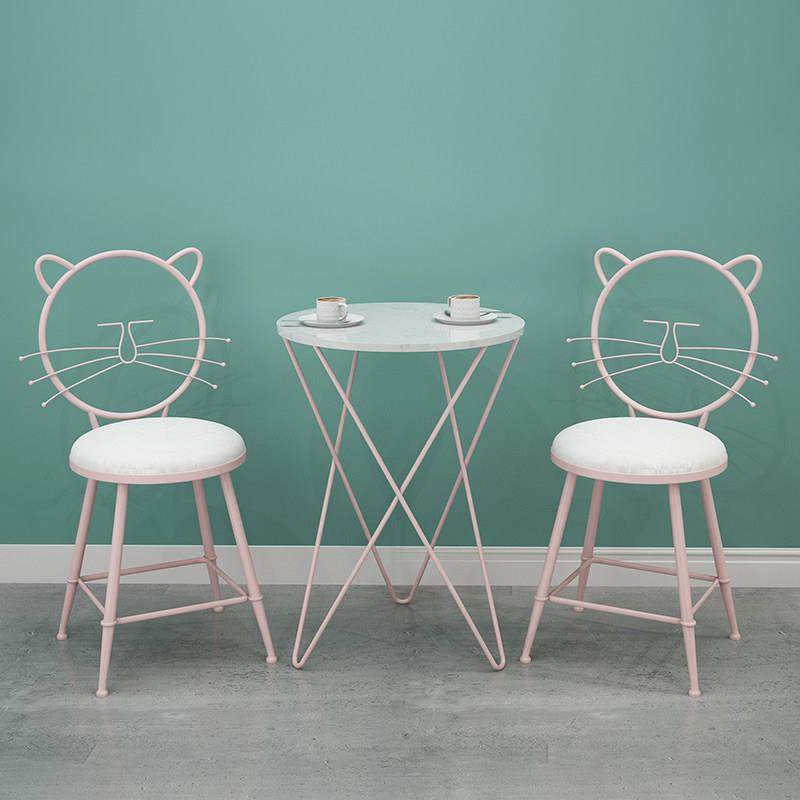 北欧阳台桌椅组合网红奶茶店餐桌椅咖啡厅休闲小圆桌椅子简约清新