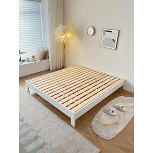 榻榻米实木无床头床架排骨架卧室小户型新型可定制尺寸民宿飘窗床