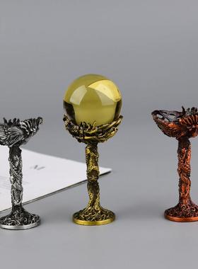 合金开业新款上市电镀盘龙凤杯球底座底托置物架球金属球托支架