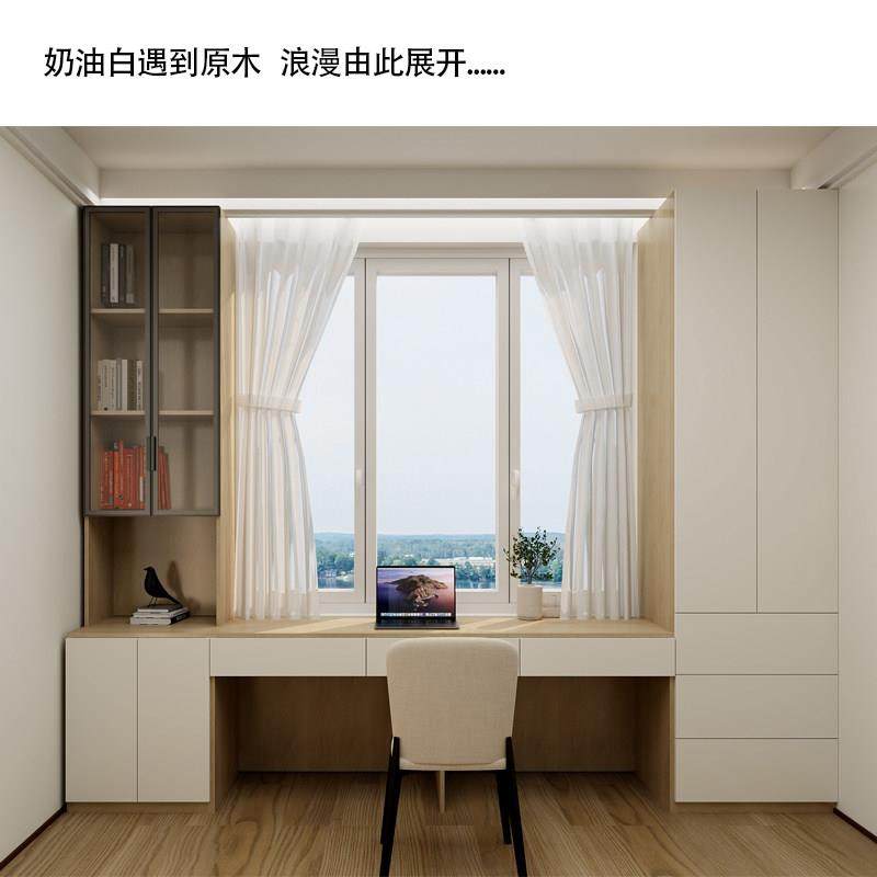 定制转角飘窗书桌收纳柜一体家用衣柜置物架电脑桌卧室储物办公桌,住宅家具,书桌,淘宝优惠券,粉丝福利购,淘宝优惠卷