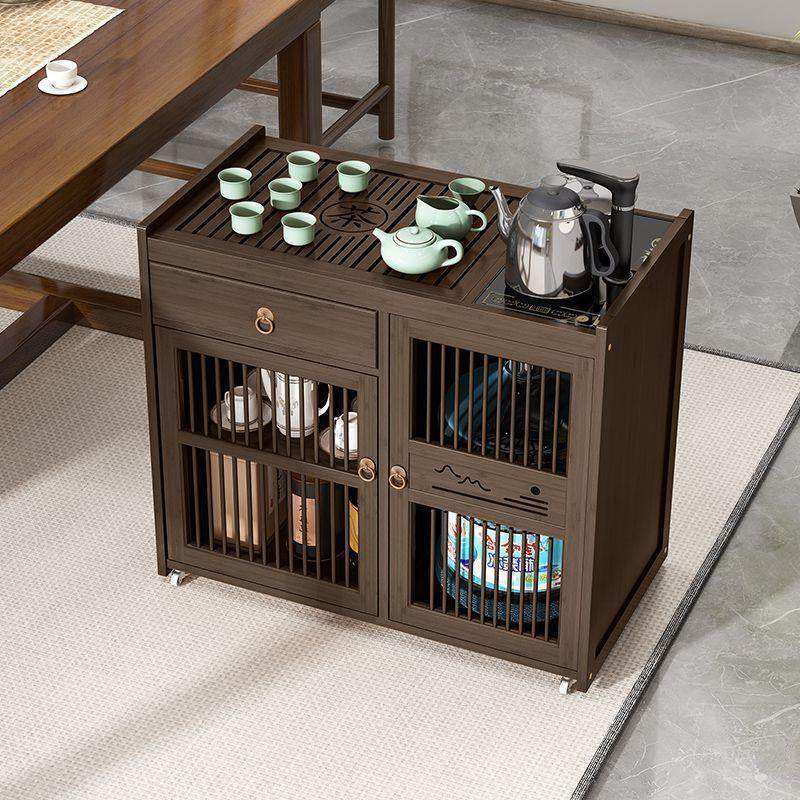 移动茶台茶桌家用阳台茶水带轮茶几水壶茶车烧水功夫茶具套装一体