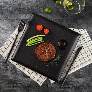 牛排盘子套装西餐方盘碟子陶瓷家用北欧网红餐具白色牛扒餐盘菜盘