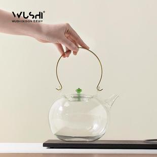 煮茶壶全玻璃烧水泡茶专用电陶炉耐高温家用养生花茶具提梁煮茶器