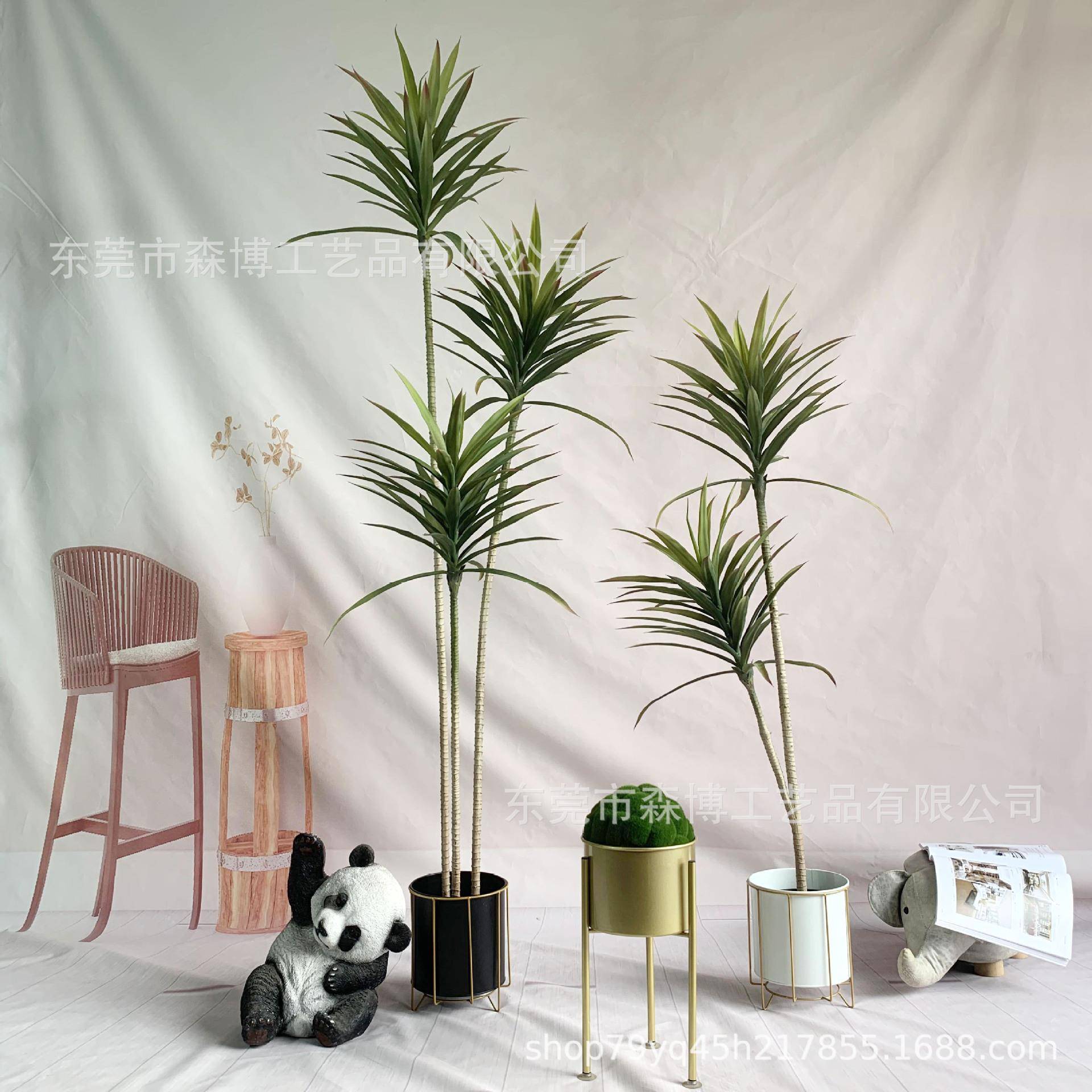 仿真多杆剑兰龙舌兰大型号落地绿植摆件热带沙漠植物盆景橱窗装饰