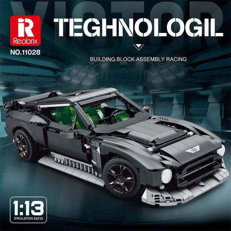 Reobrix11028超跑VICTO积木赛车模型摆件益智拼装男孩子玩具
