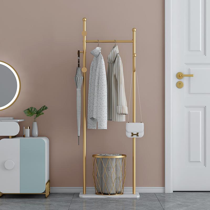 轻奢家用立式挂衣架落地卧室网红房间衣帽架进门客厅角落挂衣服架