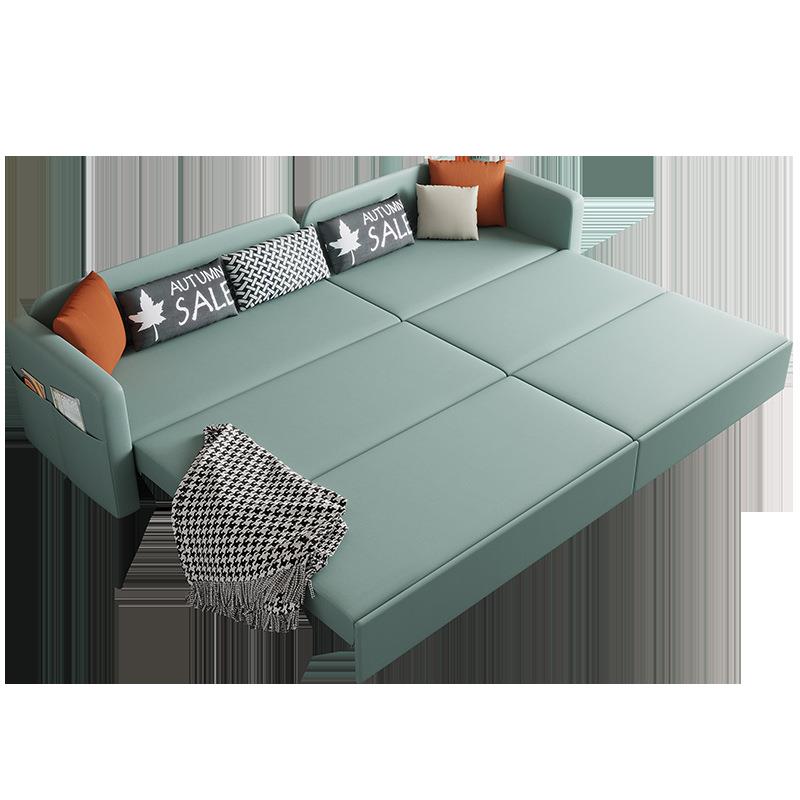 大组合款多功能沙发床客厅公寓推拉两用免洗科技布储物款沙发