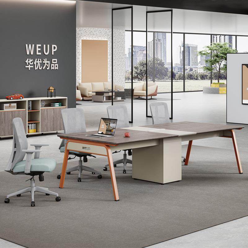 现代简约会议桌长方形条桌接待桌公司会议室洽谈桌椅组合直销