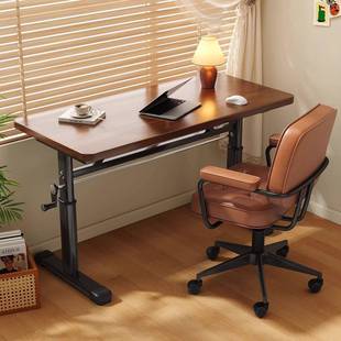 可移动升降台式电脑桌书桌家用卧室简约桌椅套装办公桌学习长桌子