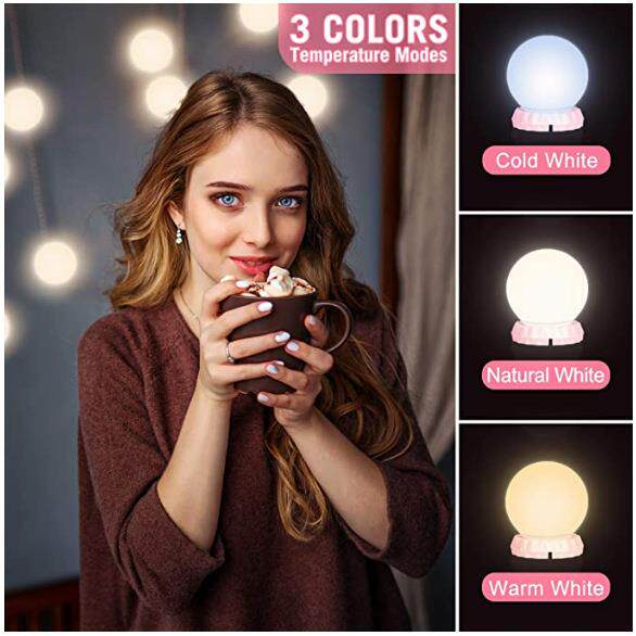 三色化妆镜灯泡旋转收线好莱坞镜前灯化妆补光灯泡led镜子灯泡