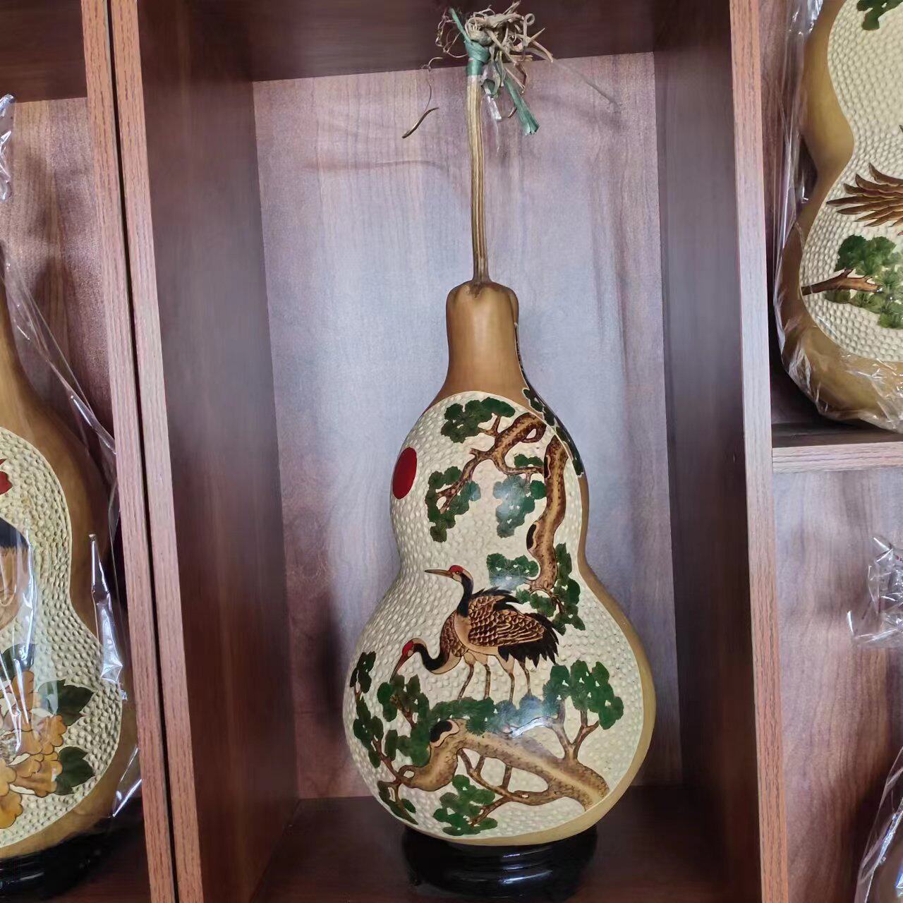 天然烙画彩绘雕刻大葫芦手工烙画大葫芦手工烙画彩绘雕刻大