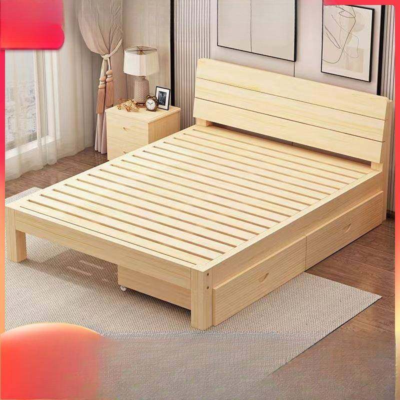 纯实木床工厂直销1.8米双人床成人主卧木床1.5米简易床1小床单人