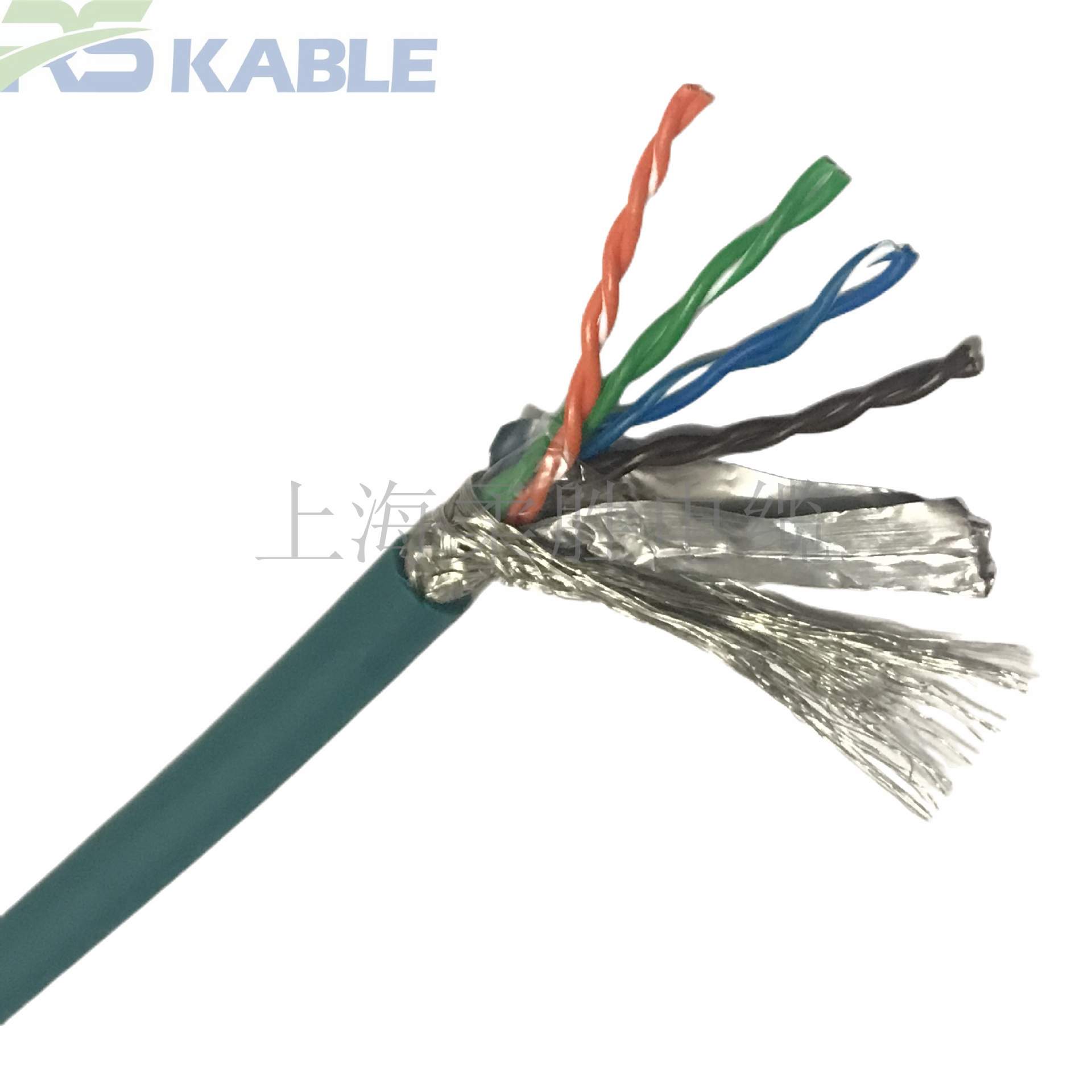 robot cable stp-cat5e/6耐高低温双屏蔽工业网线带接头成品跳线