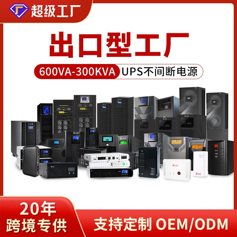山克ups不间断电源220V/600W-2400W服务器电脑应急备用电源在线式