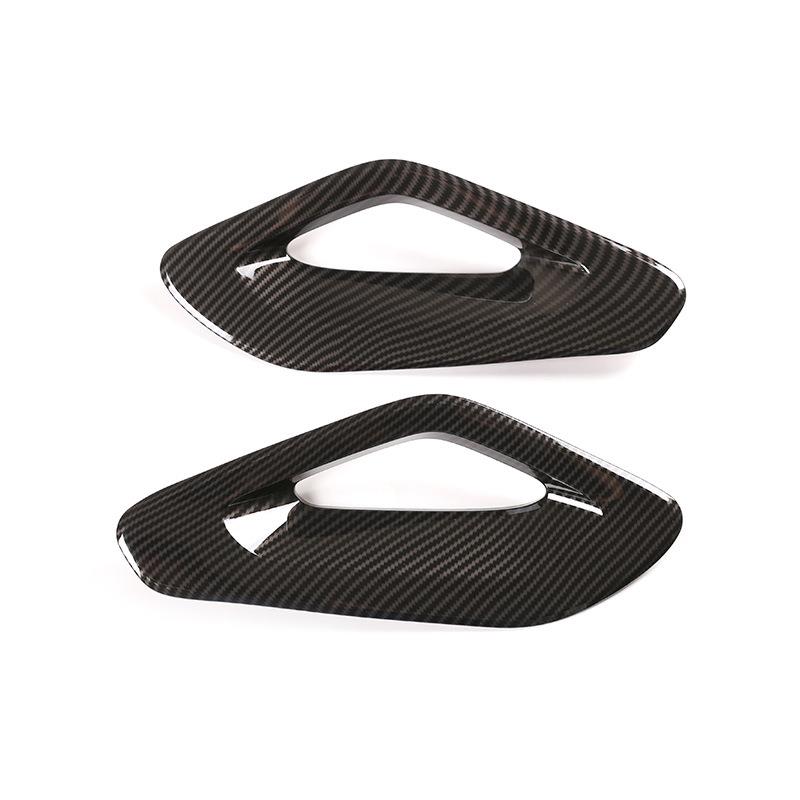 深圳车涯适用于20-21款奔驰GLEGLS配件中控两侧扶手框ABS碳纤纹