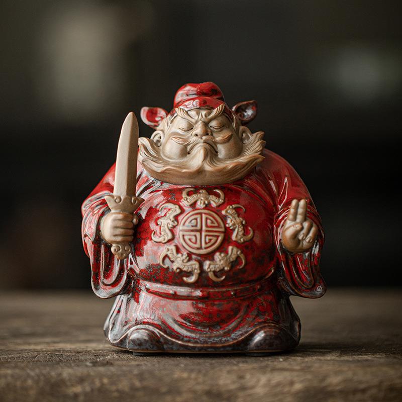 精品紫砂茶宠摆件名家雕塑钟馗茶桌桌面茶道摆设可养手工茶玩